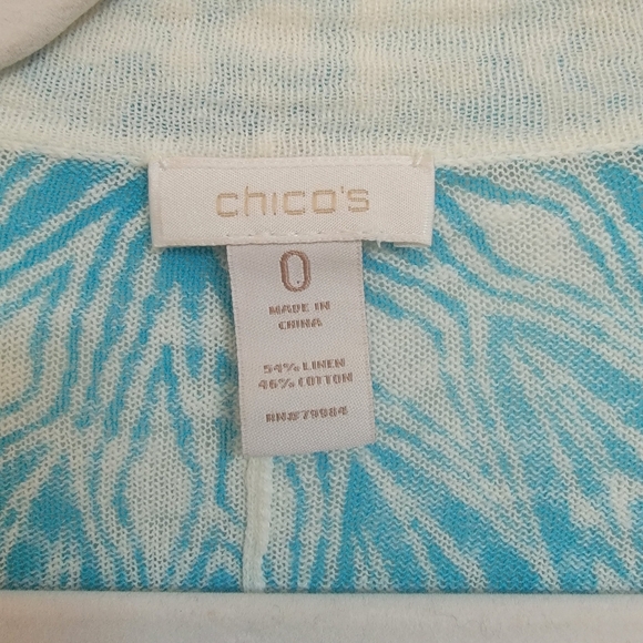 Chico's Patterned Tie Front Cardigan - Picture 2 of 5